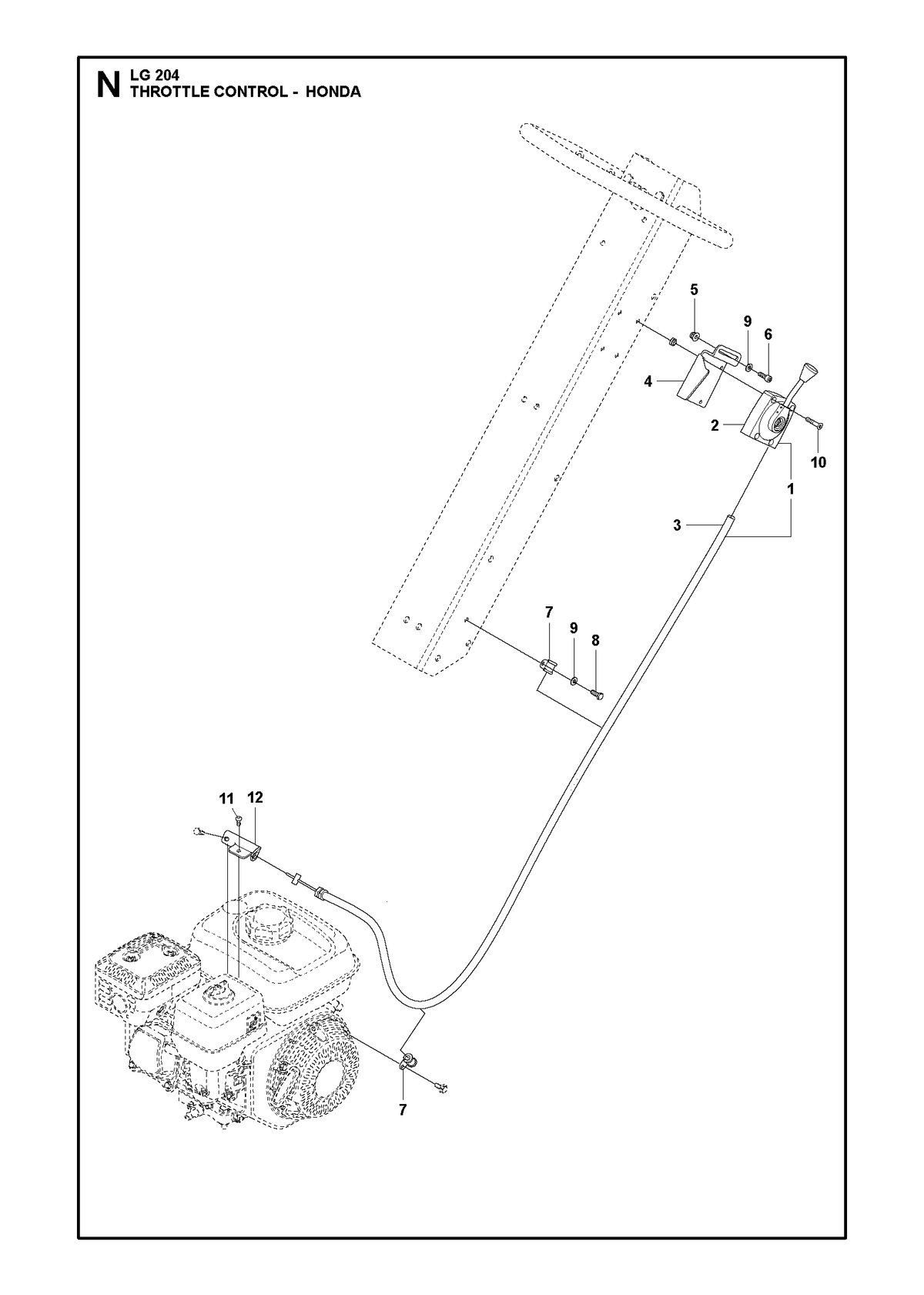 Husqvarna 595370901 onderdelentekening - positie 1