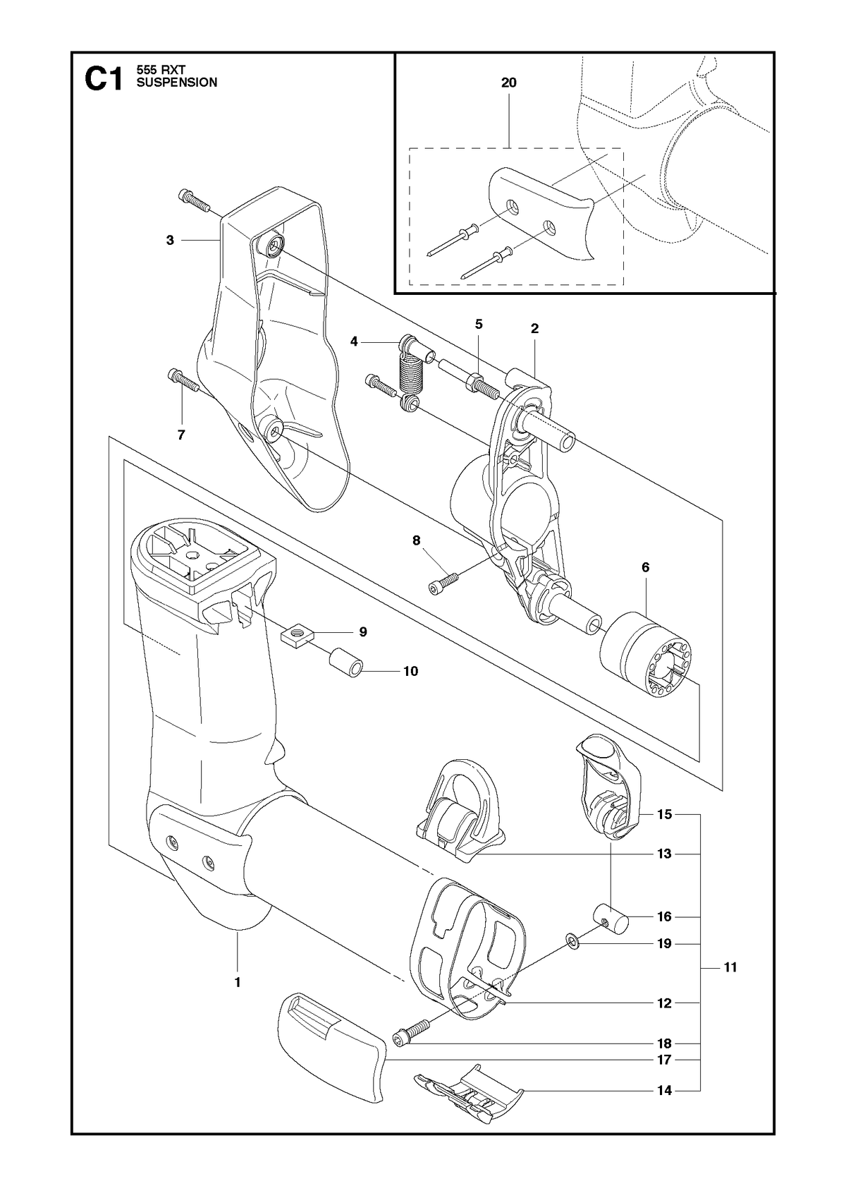 Husqvarna 537427001 onderdelentekening - positie 15