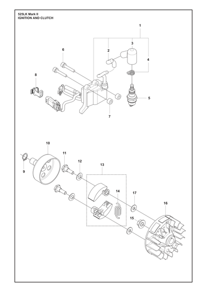 Husqvarna 505054401 onderdelentekening - positie 17