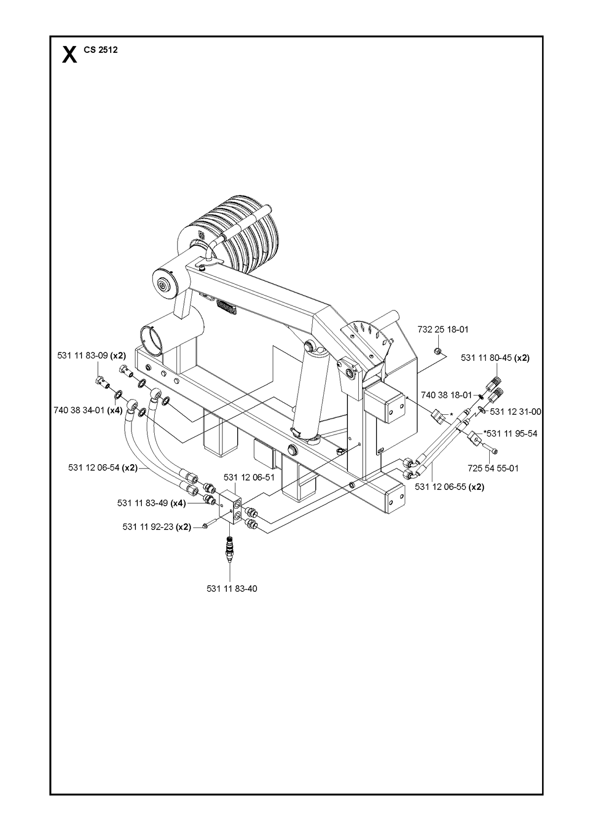 Husqvarna 531118309 onderdelentekening - positie 1