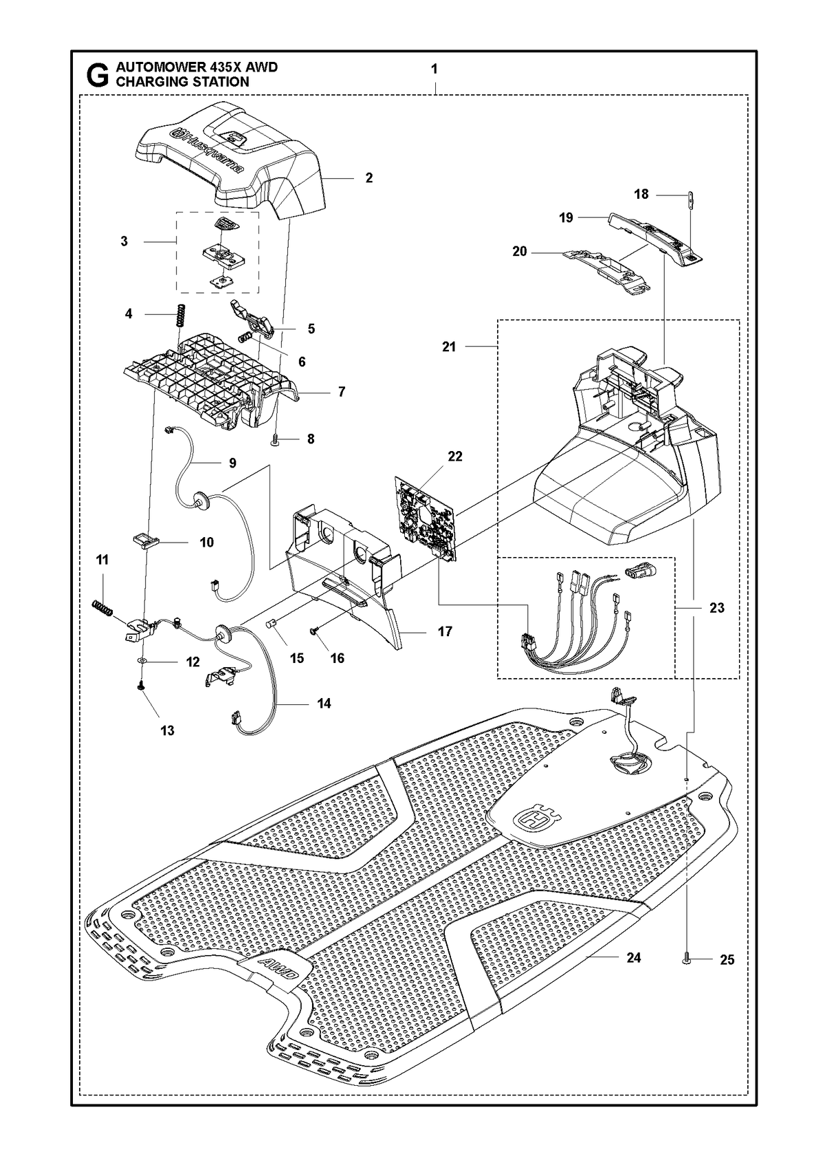 Husqvarna 595310102 onderdelentekening - positie 1