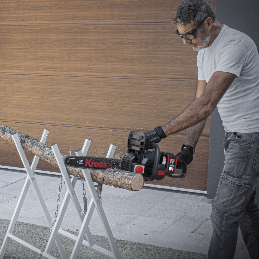 Kress KG347E.9 40V kettingzaag 40 cm set met 2 accu's en lader