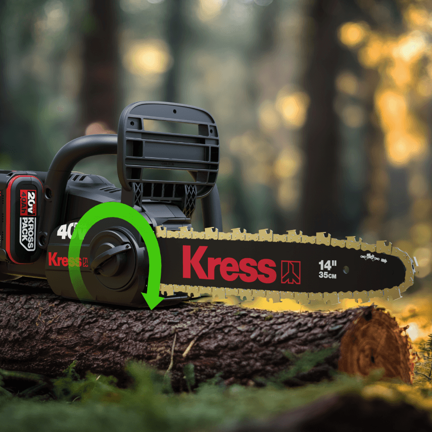 Kress KG347E.9 40V kettingzaag 40 cm set met 2 accu's en lader