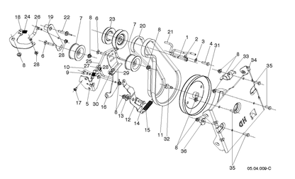 Husqvarna 501595402 onderdelentekening - positie 34