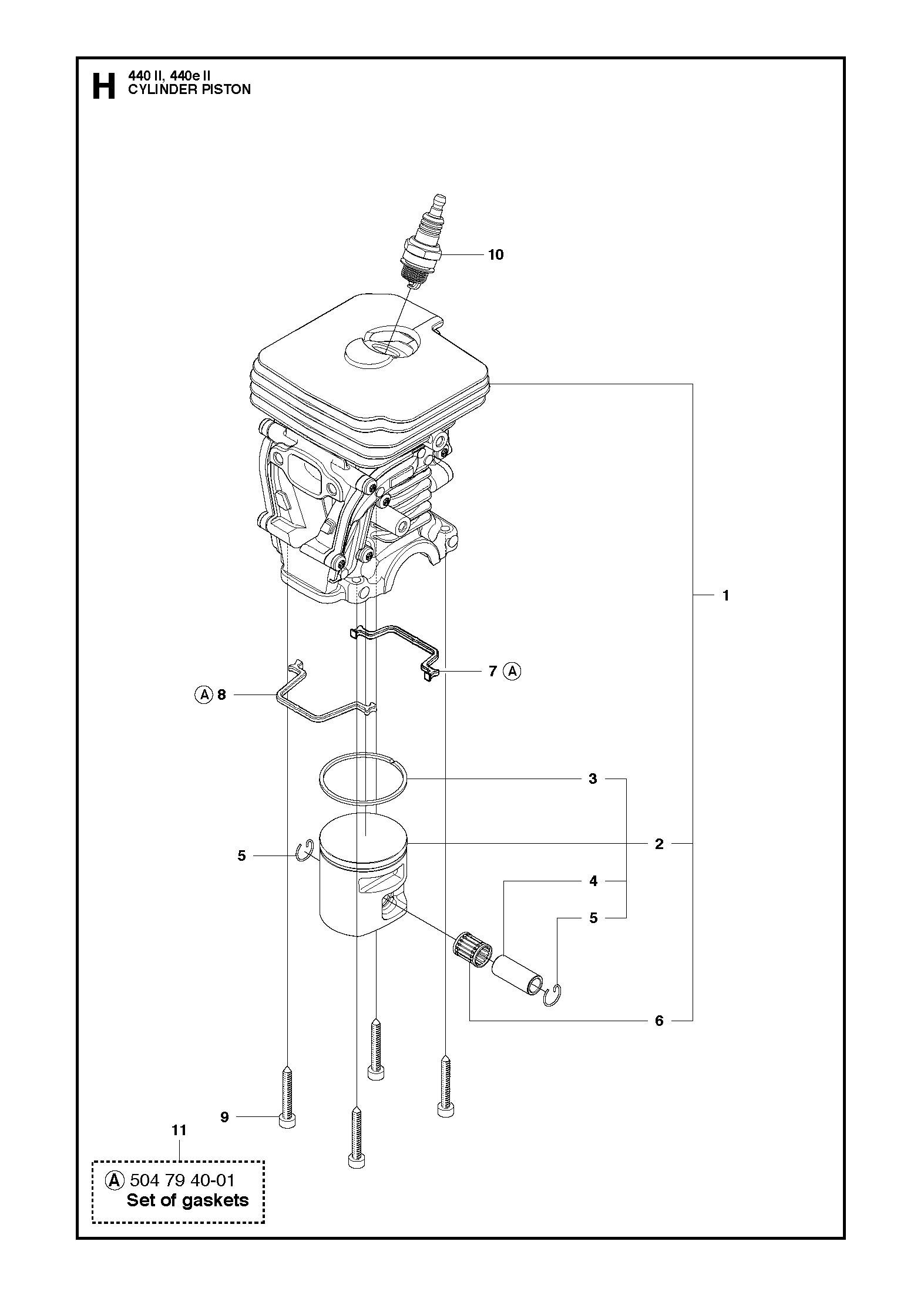 Husqvarna 504735101 onderdelentekening - positie 1