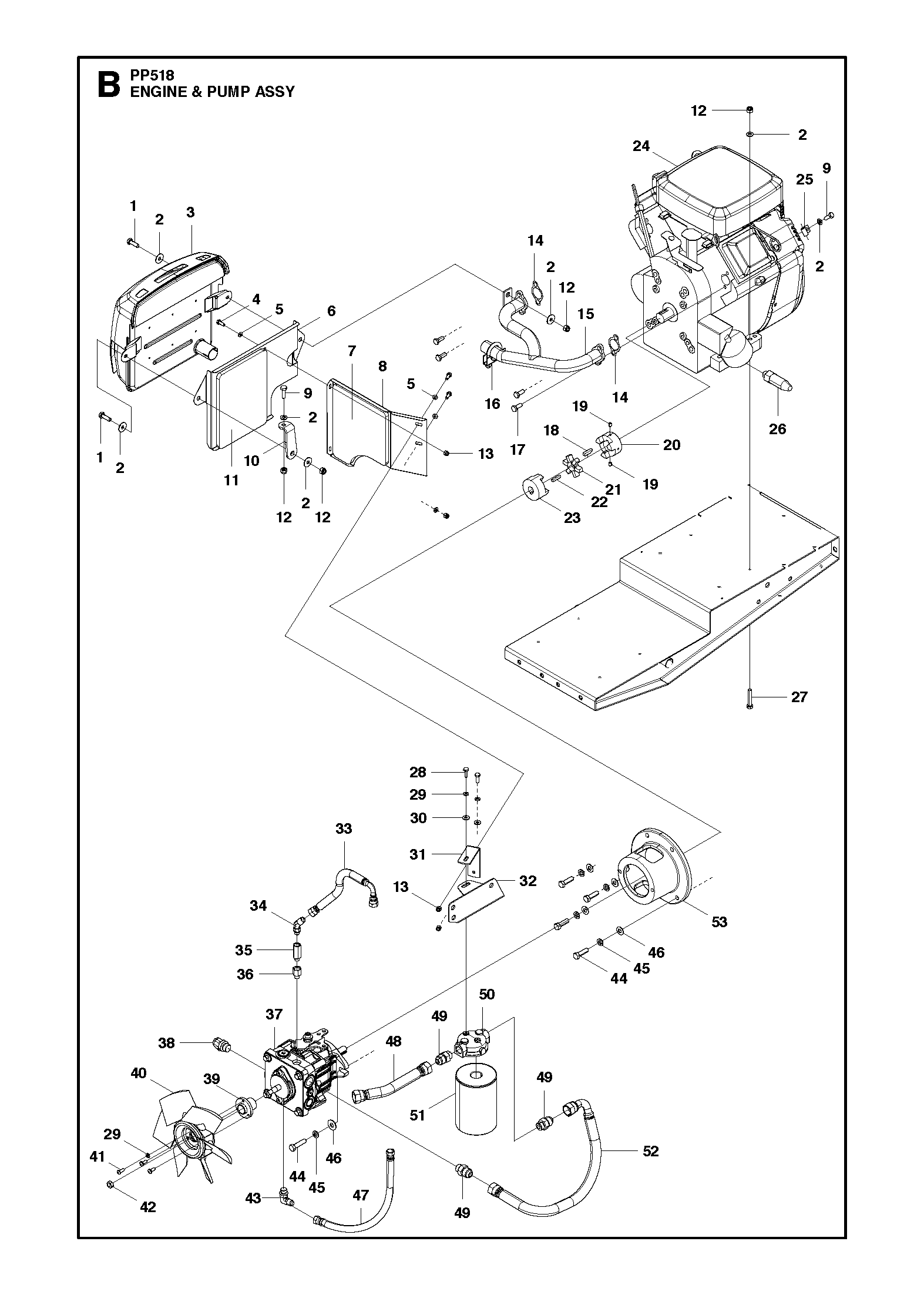 Husqvarna 510023104 onderdelentekening - positie 24