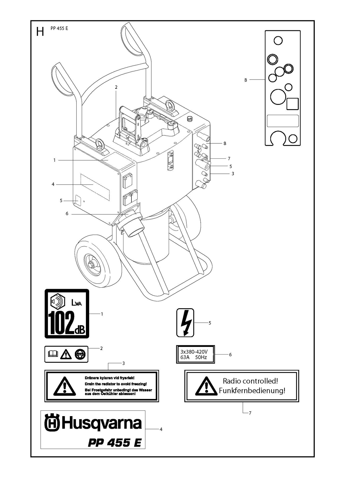 Husqvarna 504003701 onderdelentekening - positie 8