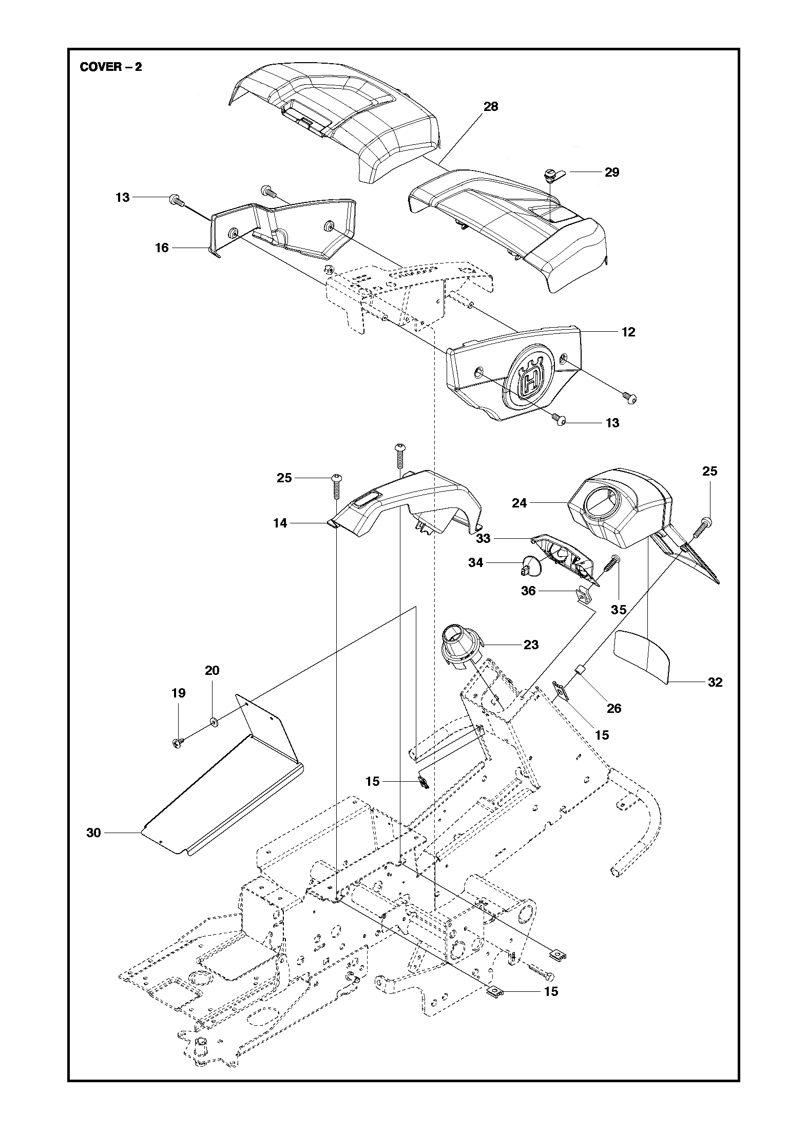 Husqvarna 504702401 onderdelentekening - positie 28