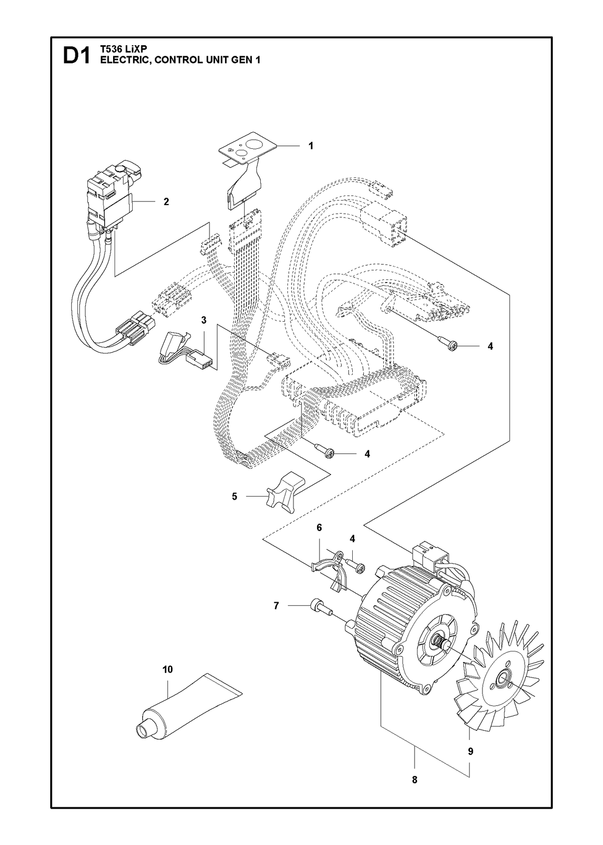 Husqvarna 581690501 onderdelentekening - positie 1