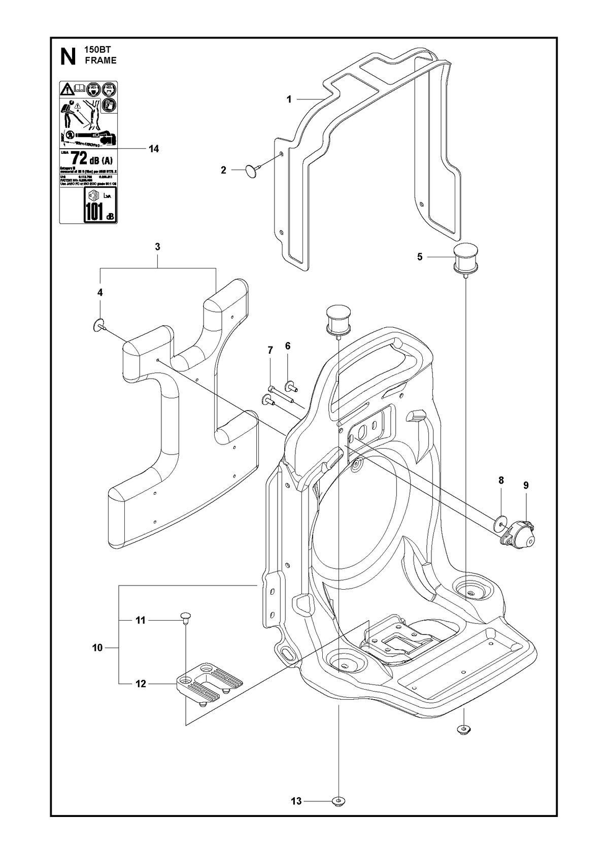 Husqvarna 544270202 onderdelentekening - positie 4