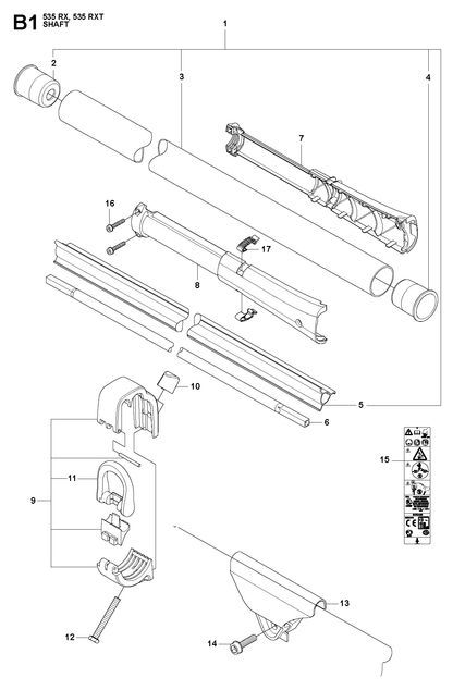 Husqvarna 501919701 onderdelentekening - positie 1