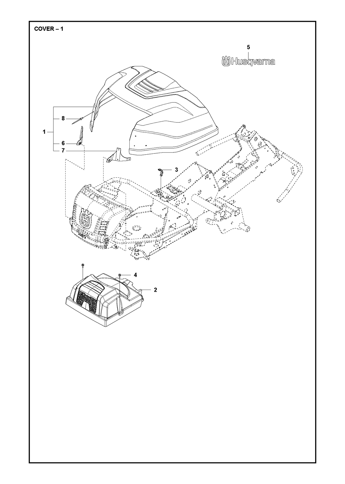 Husqvarna 577614901 onderdelentekening - positie 1