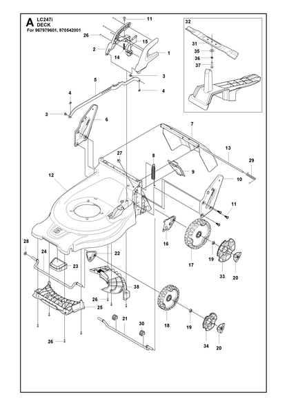 Husqvarna 584611603 onderdelentekening - positie 17