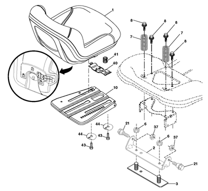 Husqvarna 583789501 onderdelentekening - positie 44