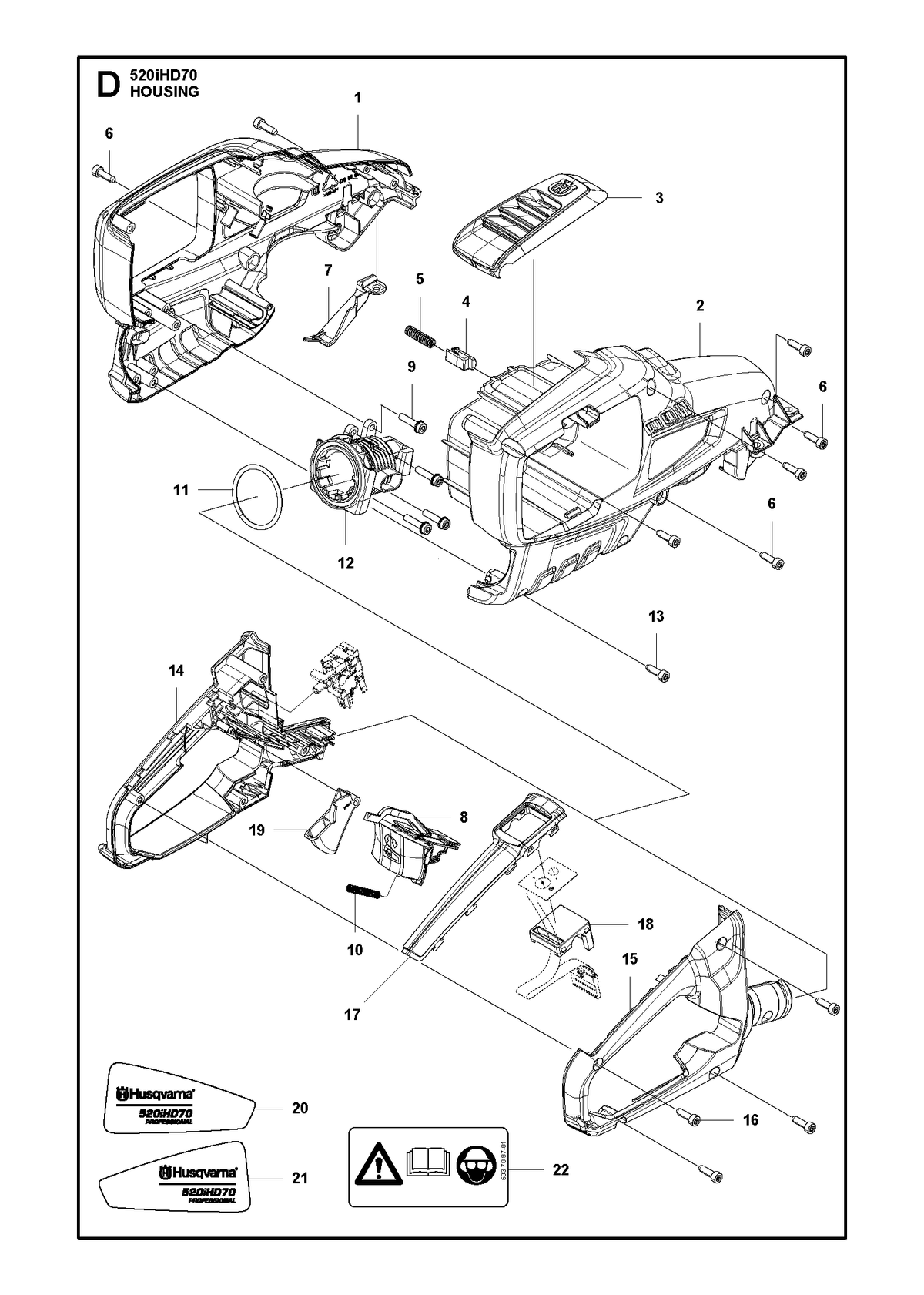 Husqvarna 581662806 onderdelentekening - positie 20