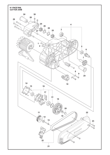 Husqvarna 506227501 onderdelentekening - positie 24