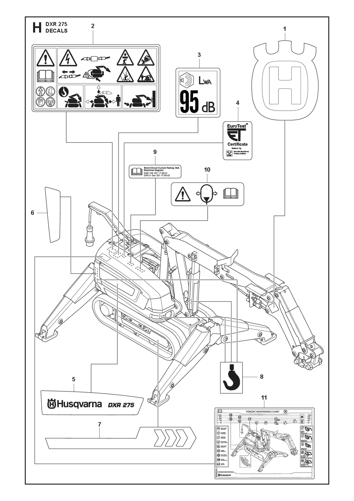 Husqvarna 529784501 onderdelentekening - positie 1