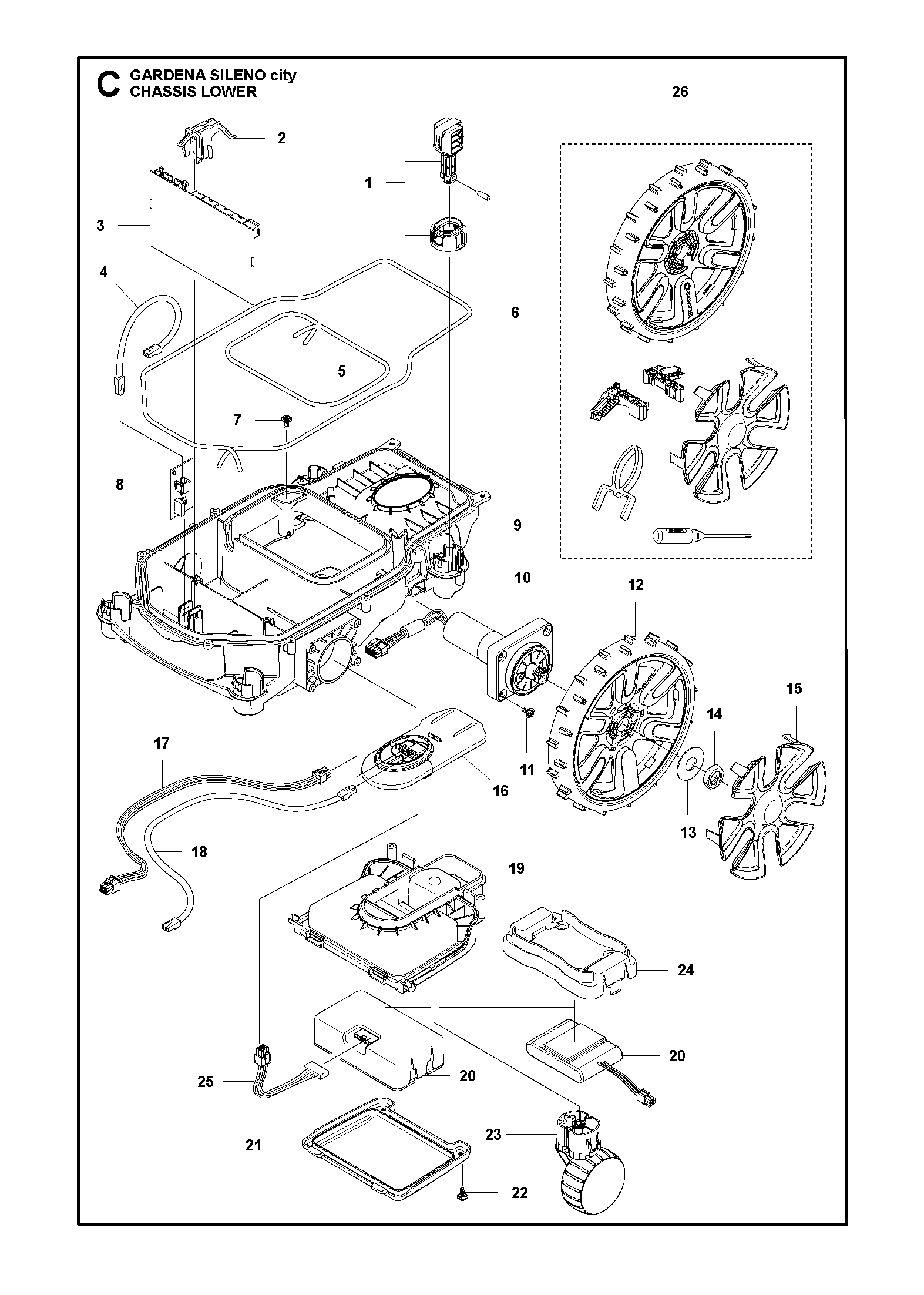 Husqvarna 501926101 onderdelentekening - positie 24