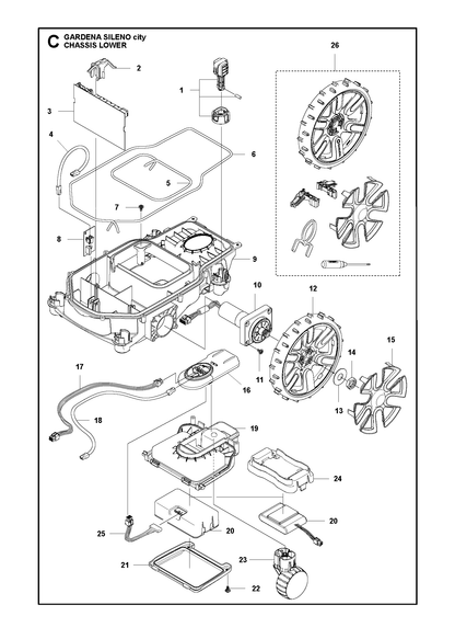Husqvarna 501926101 onderdelentekening - positie 24