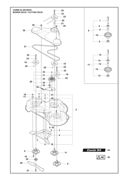 Husqvarna 579652510 onderdelentekening - positie 26