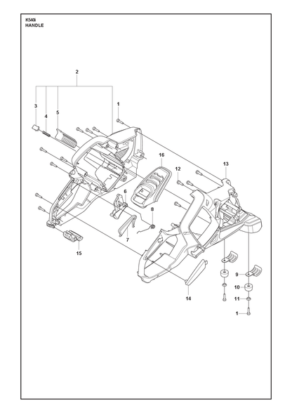 Husqvarna 590888601 onderdelentekening - positie 9