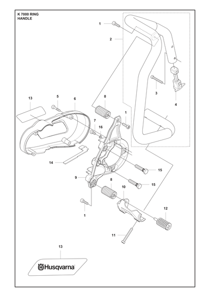 Husqvarna 506033202 onderdelentekening - positie 15