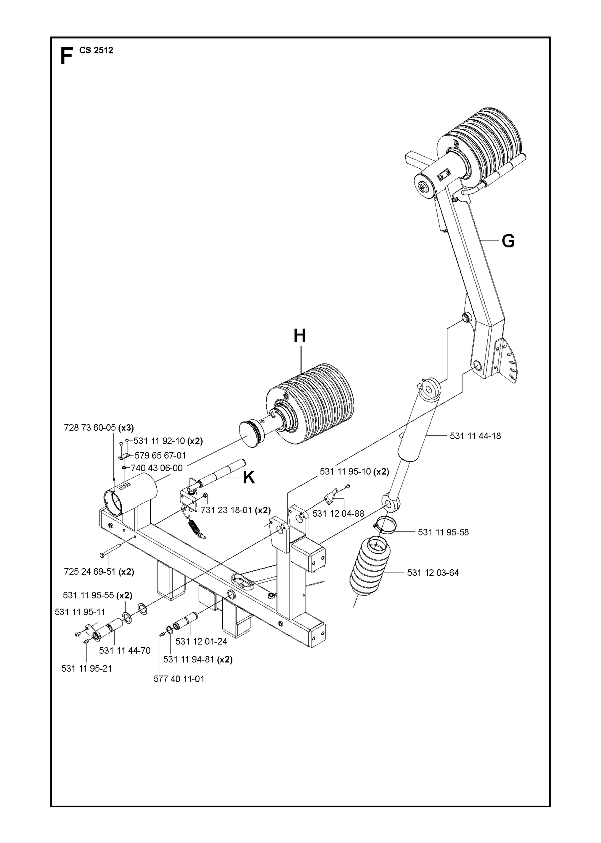 Husqvarna 740430600 onderdelentekening - positie 16