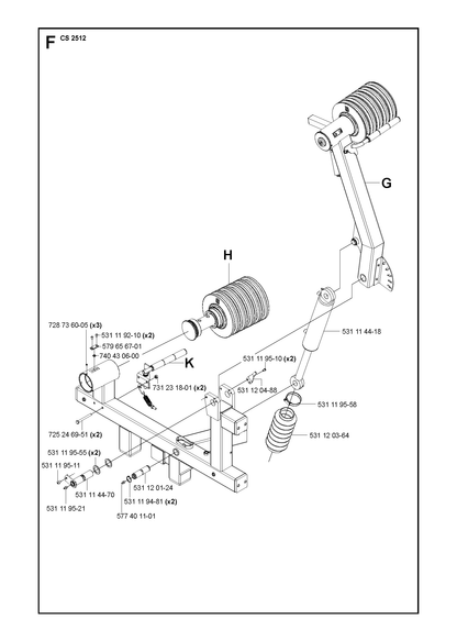 Husqvarna 740430600 onderdelentekening - positie 16