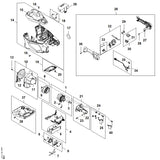 STIHL LA014301410 Elektronisch moduul positie 4 technische tekening