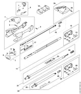 STIHL LA027937700 Stop positie 22 technische tekening