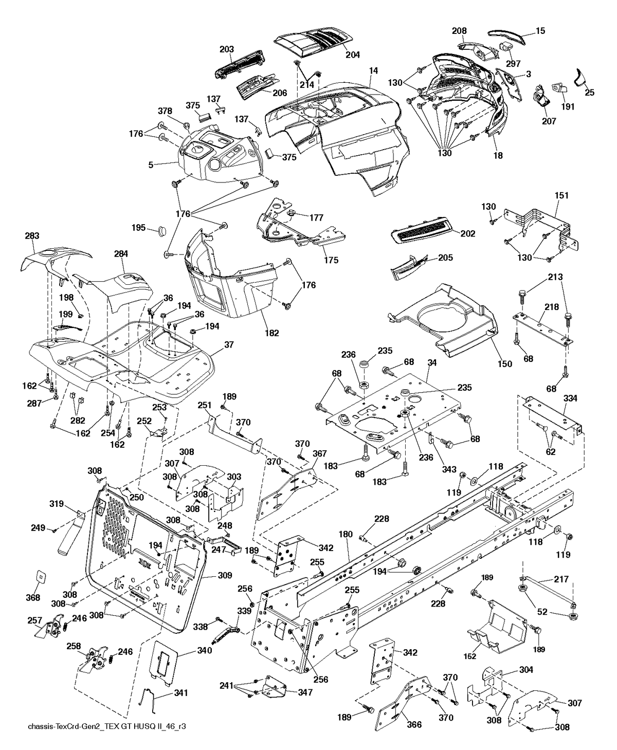 Husqvarna 589006802 onderdelentekening - positie 304
