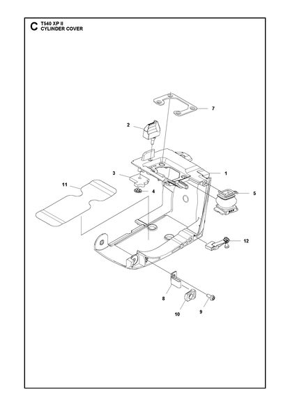 Husqvarna 516034603 onderdelentekening - positie 1