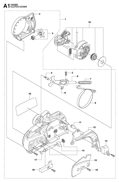 Husqvarna 544217202 onderdelentekening - positie 1