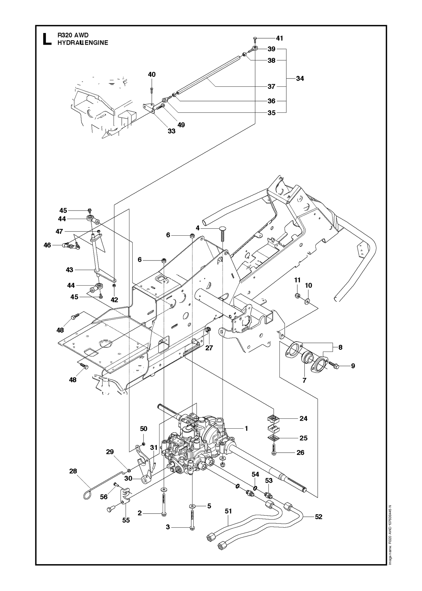 Husqvarna 505451101 onderdelentekening - positie 54