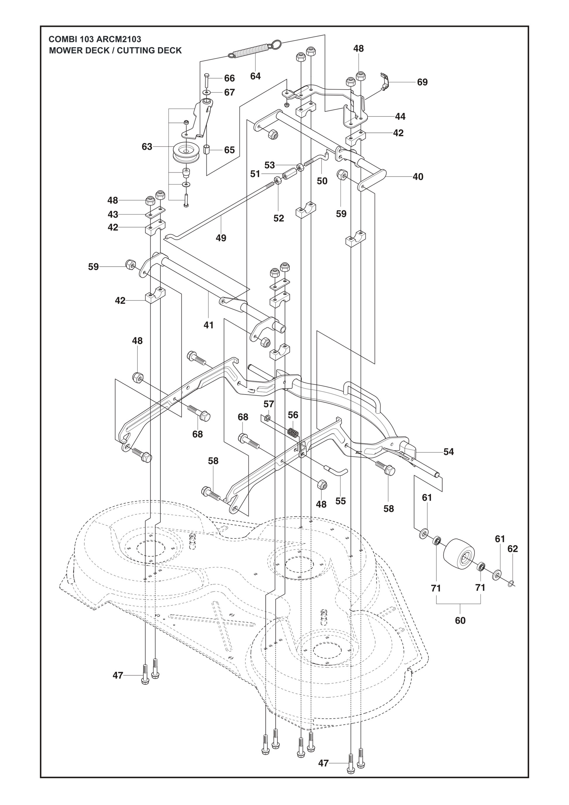 Husqvarna 506813801 onderdelentekening - positie 43