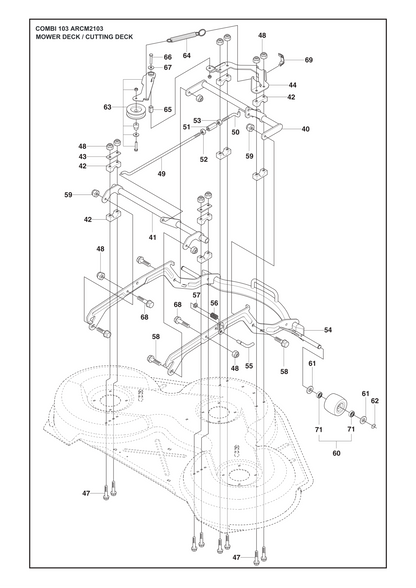 Husqvarna 506869601 onderdelentekening - positie 42