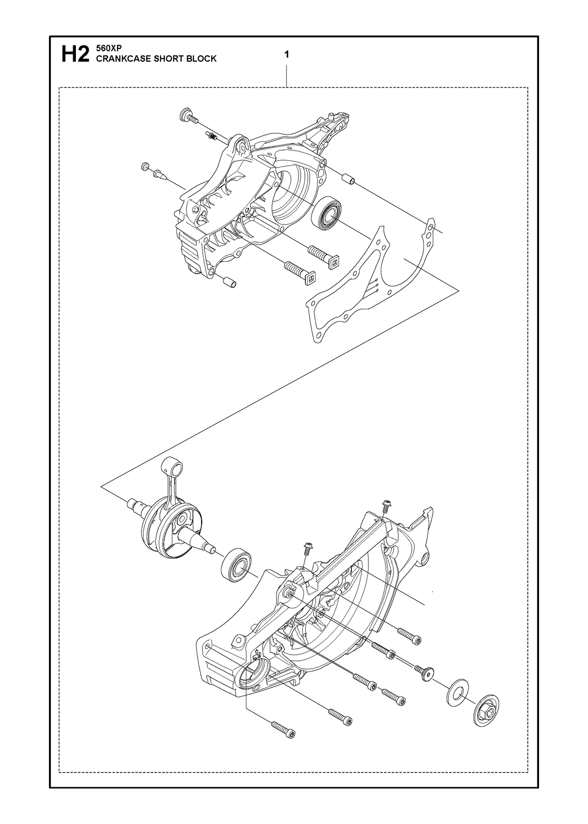 Husqvarna 580663711 onderdelentekening - positie 1