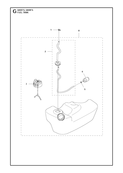 Husqvarna 579140801 onderdelentekening - positie 8