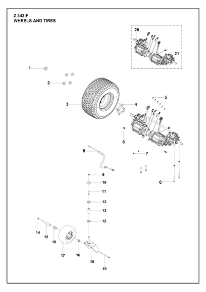 Husqvarna 548501801 onderdelentekening - positie 20