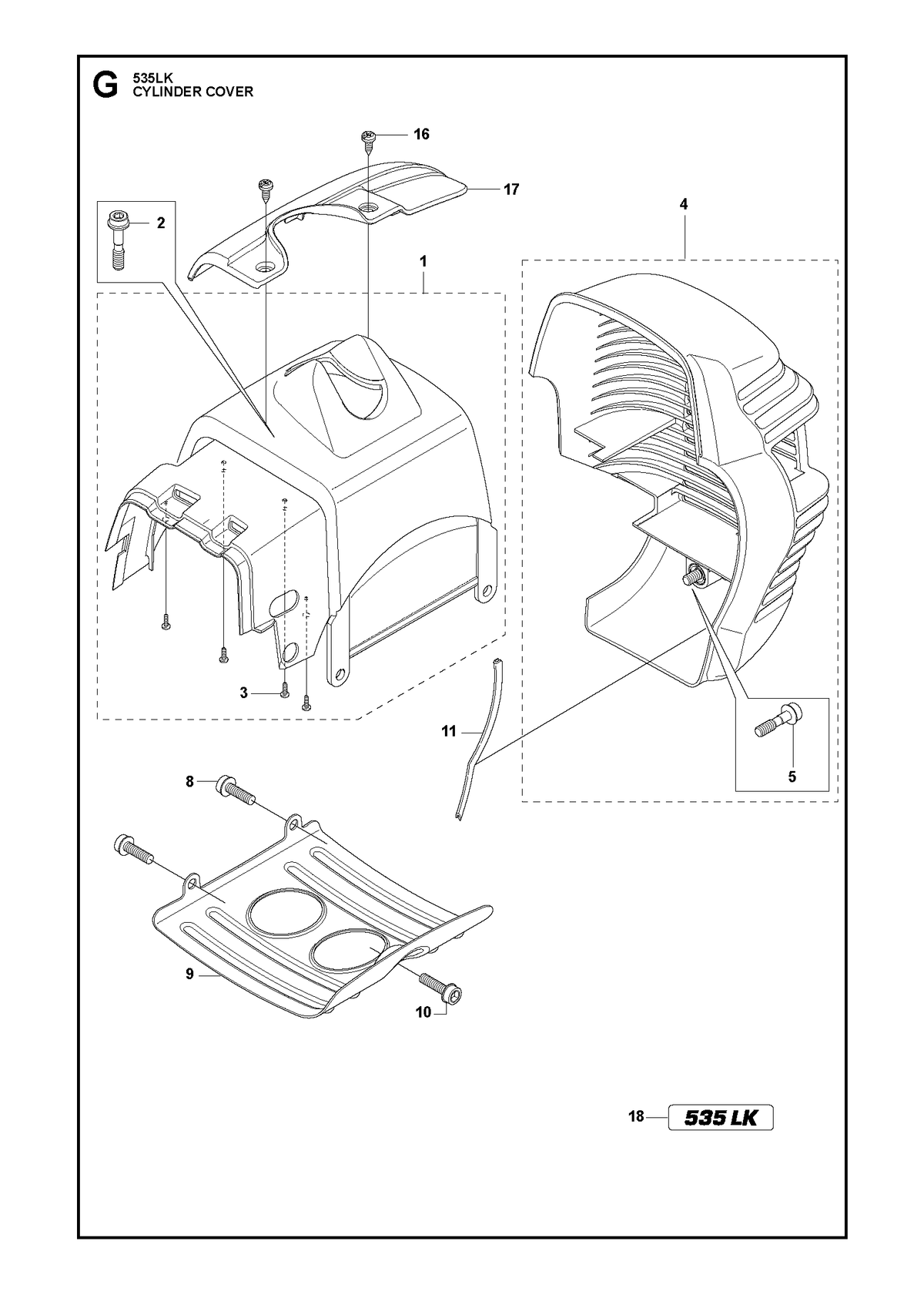 Husqvarna 576998623 onderdelentekening - positie 18