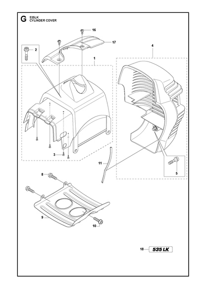 Husqvarna 576998623 onderdelentekening - positie 18
