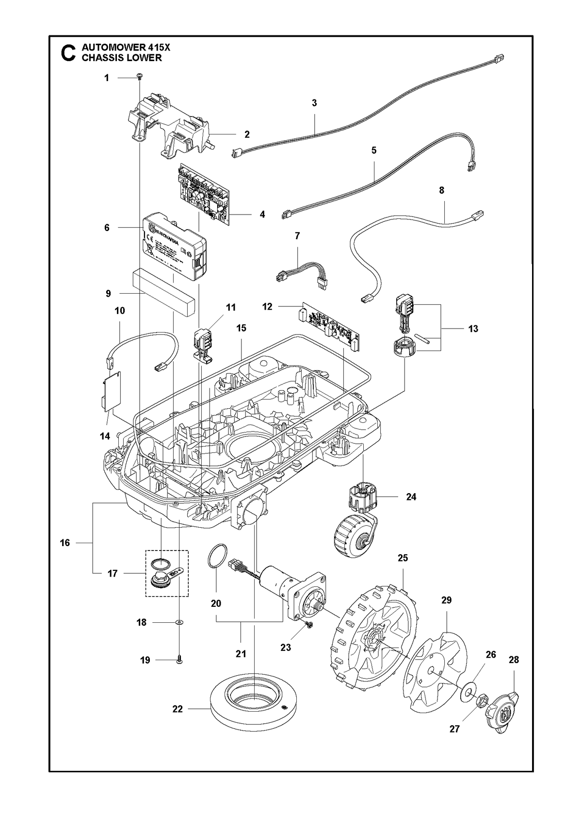 Husqvarna 590217801 onderdelentekening - positie 29