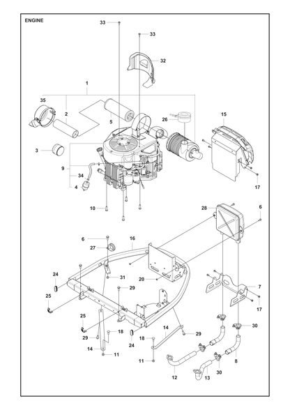 Husqvarna 504643601 onderdelentekening - positie 24