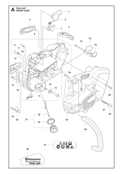Husqvarna 578229001 onderdelentekening - positie 30