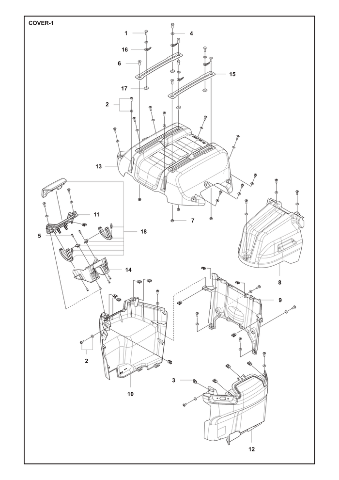 Husqvarna 599654402 onderdelentekening - positie 15