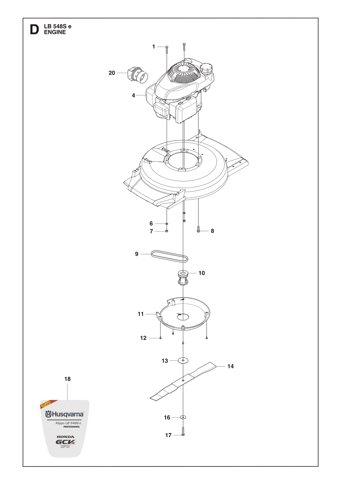 Husqvarna 594911601 onderdelentekening - positie 4
