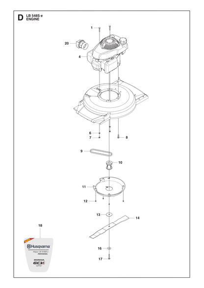 Husqvarna 594911601 onderdelentekening - positie 4