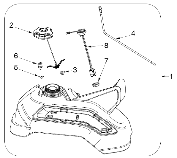 Husqvarna 593644401 onderdelentekening - positie 8