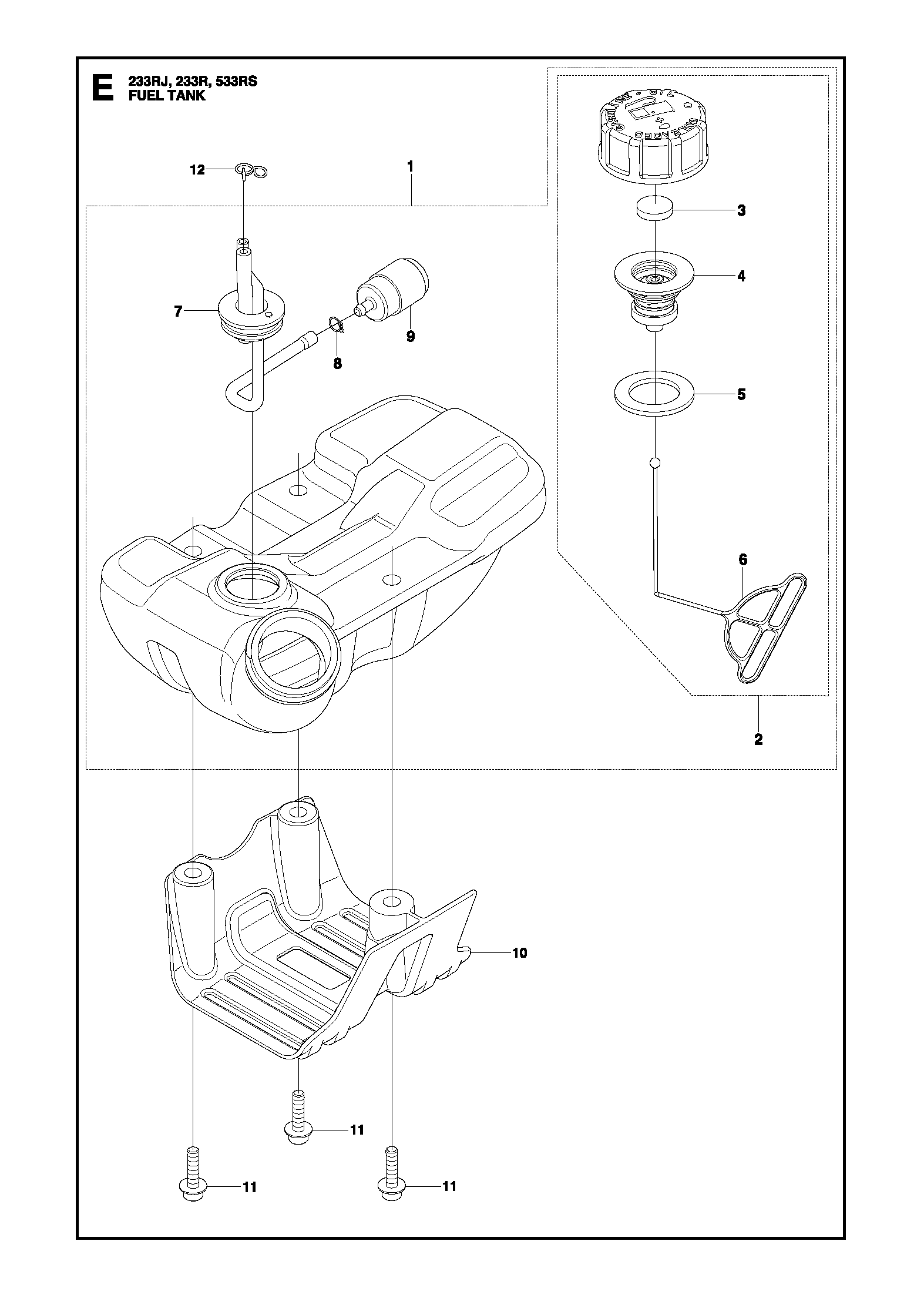 Husqvarna 512845601 onderdelentekening - positie 11