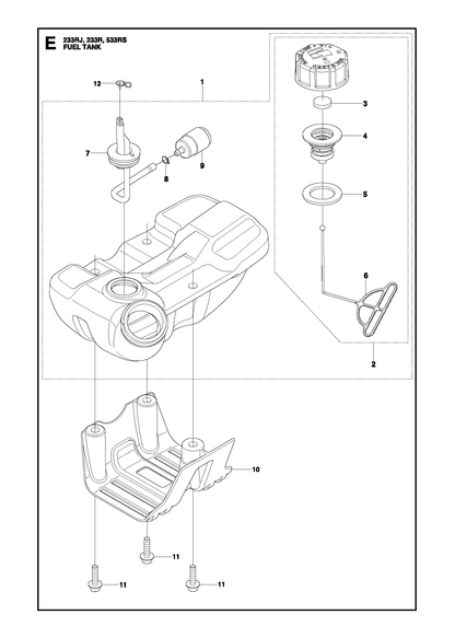 Husqvarna 512845601 onderdelentekening - positie 11